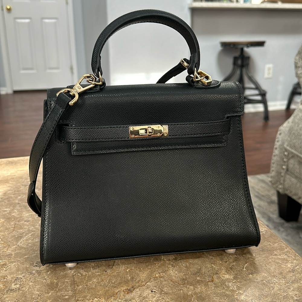 Leather Top Handle Bag